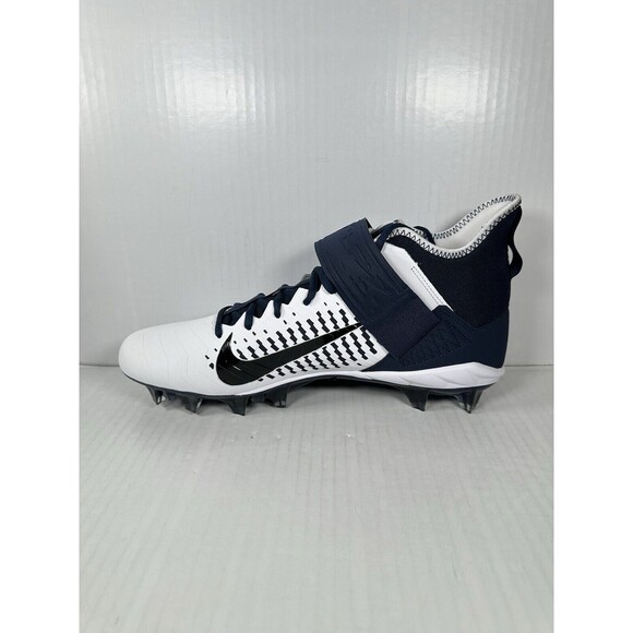 Nike Men’s 13 Alpha Menace Pro 2 MID Football Cleats BV3945-102 Navy White - Picture 4 of 8